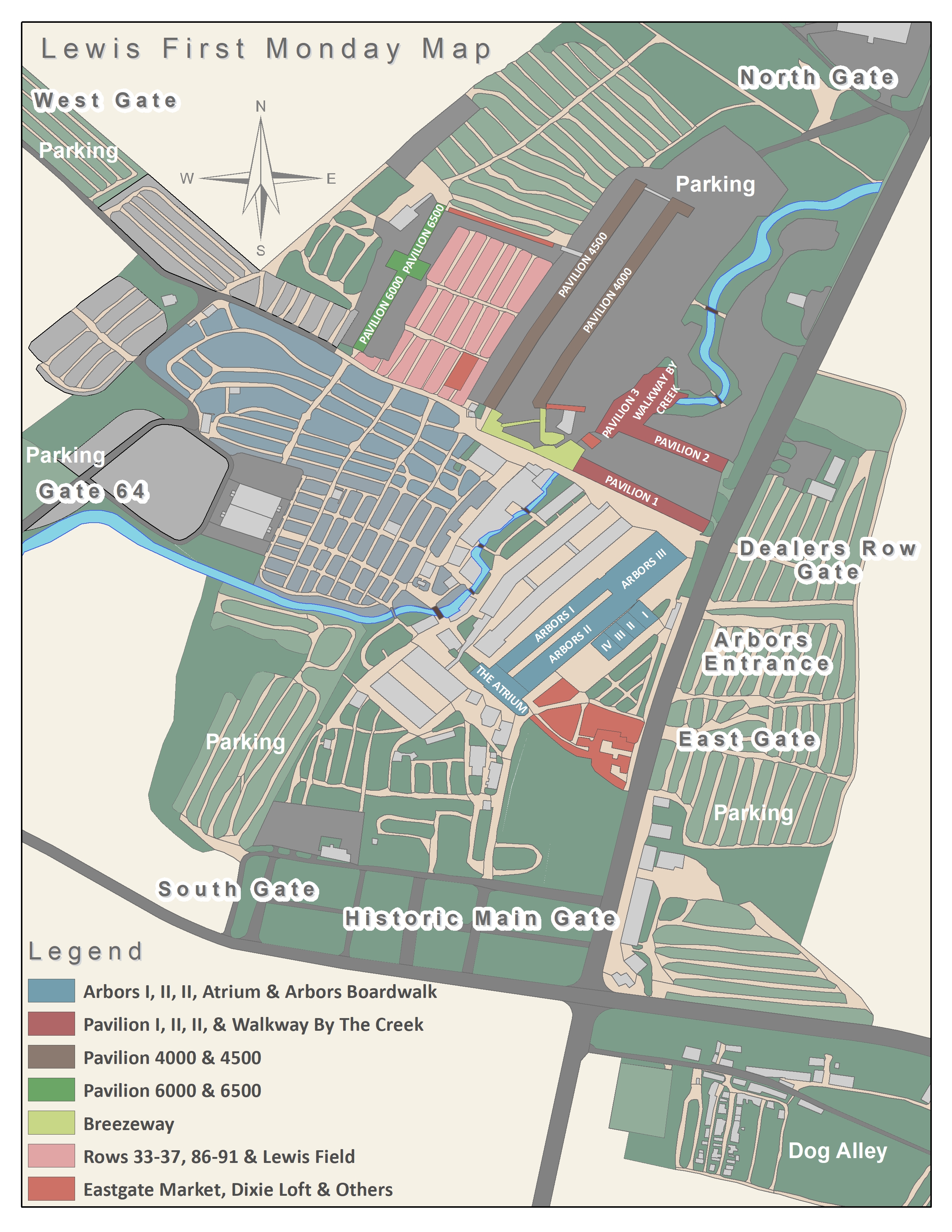 Lewis First Monday Map